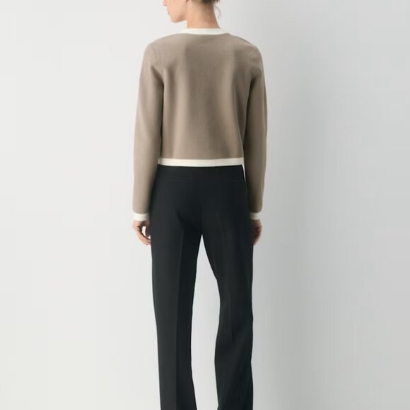 NWT Aritzia APPROACH Long Sleeve Cardigan Nomad Taupe M - Picture 5 of 6